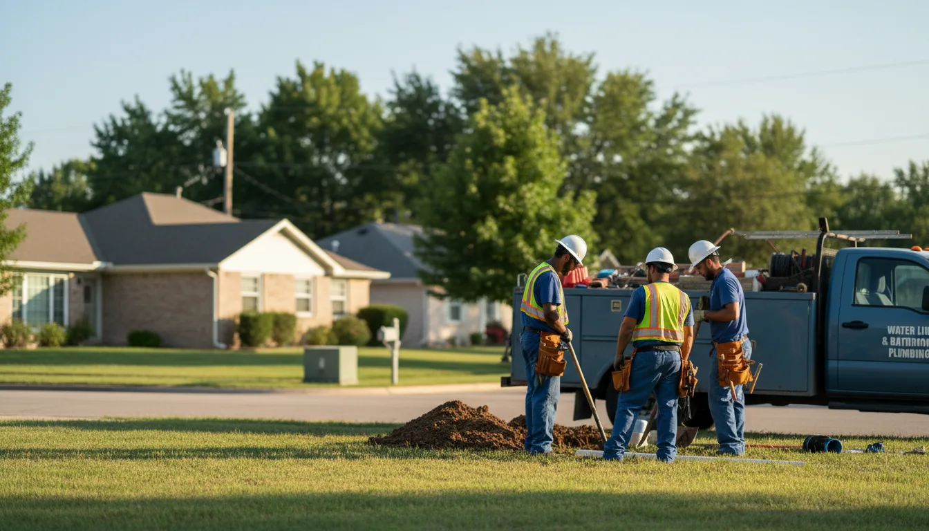 Residential water line and bathroom plumbing service in Oakland, TX
